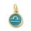 Real 18K Gold Plated Brass Enamel Charms KK-L216-001G-K05-1