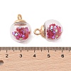 Glass Round Pendants GLAA-P063-01G-01-3