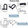 8 Pcs 2 Styles Alloy D-Ring Anchor Shackle Clasps FIND-NB0002-95-2
