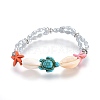Electroplate Glass Beads Stretch Bracelets BJEW-JB04099-2