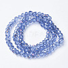 Electroplate Transparent Glass Beads Strands X-EGLA-A034-T6mm-F19-2