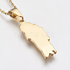 304 Stainless Steel Pendant Necklaces STAS-I075-43G-4