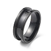 201 Stainless Steel Grooved Finger Ring RJEW-WH0004-32E-EB-1