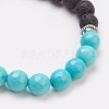 Natural & Synthetic Mixed Stone Stretch Bracelets BJEW-JB03716-3