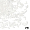 10G Transparent Colours Rainbow Glass Bugle Beads GLAA-YW0004-56C-1