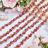 15 Yards Flower Polyester Embroidery Lace Ribbon OCOR-WH0070-77F-4