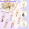 16Pcs Alloy Enamel Pendant Decorations HJEW-YW00249-5