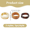3Pcs Resin Bangles Set for Women BJEW-WH0011-117-2