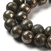 Natural Pyrite Beads Strands G-S265-03-8mm-6