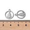 Non-Tarnish 304 Stainless Steel Charms STAS-F300-02P-3