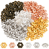 350Pcs 5 Colors Alloy Bead Caps Enamel Settings FIND-PA0001-08-1