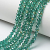 Electroplate Transparent Glass Beads Strands EGLA-A034-T3mm-H19-1