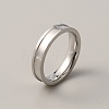 201 Stainless Steel Grooved Finger Ring for Women RJEW-WH0009-04A-P-1