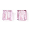 Handmade Silver Foil Lampwork Beads FOIL-S006-12x12mm-02-2