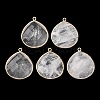 Natural Quartz Crystal Pendants X-G-B009-07G-W-2