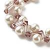 Round Shell Pearl Beaded Bracelet for Teen Girl Women X1-BJEW-TA00024-01-2