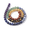 7 Chakra Theme Natural Red Rainbow Jasper & Yellow Aventurine & Tiger Eye & Green Aventurine & Blue Spot Stone & Lapis Lazuli & Amethyst Beads Strands G-F668-23-4mm-1