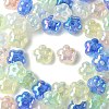 50Pcs UV Plating Rainbow Iridescent Acrylic Beads PACR-CJ0001-27-1