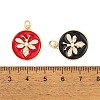 Brass Micro Pave Cubic Zirconia Pendants KK-E108-02G-3