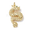 Rack Plating Brass Micro Pave Cubic Zirconia Pendants KK-Q797-10G-1