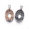 304 Stainless Steel Hollow Pendants STAS-O124-12M-1