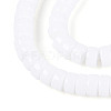 Opaque Solid Color Glass Beads Strands GLAA-N026-3x6mm-02-3