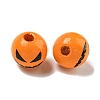 Printed Wood European Beads WOOD-G022-08A-13-2