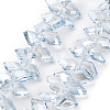 Electroplate Rhombus Glass Beads Strands EGLA-A036-12A-PL01-1