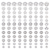 120Pcs 12 Styles Alloy Beads Caps FIND-PH0022-80S-1