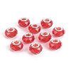 Faceted Glass European Beads GPDL-E004-01F-2