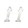 Tarnish Resistant 304 Stainless Steel Letter Charms STAS-F039-01I-P-1