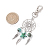 10Pcs 5 Styles Woven Net/Web with Wing Alloy Pendant Decorations HJEW-JM02975-01-3