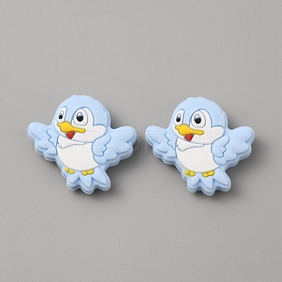 Bird Food Grade Eco-Friendly Silicone Beads LS-SIL-WH0018-003C-1