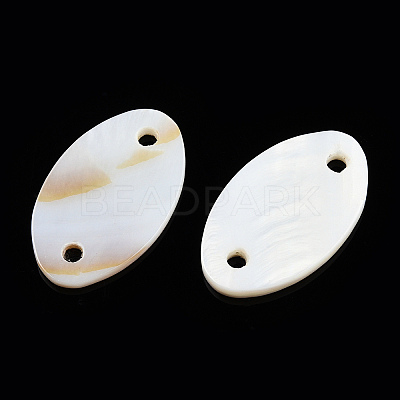 Natural Freshwater Shell Connector Charms X-SHEL-N026-214A-A01-1