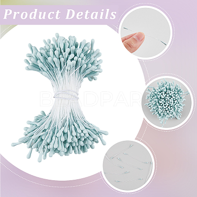 Gypsum with Cotton Cord Artificial Flower Core DIY-WH20007-36A-06-1