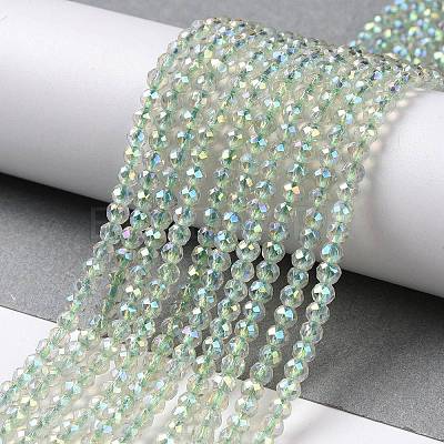 Electroplate Transparent Glass Beads Strands X1-GLAA-H021-01B-FR07-1