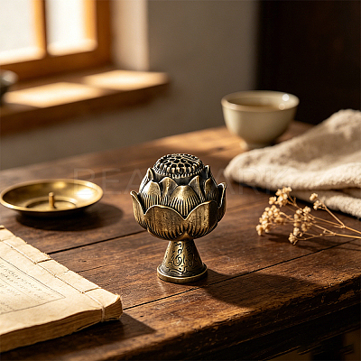 1Pc Alloy Incense Burners AJEW-DJ0002-28-1