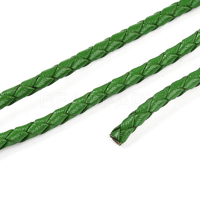 Braided Cowhide Leather Cord NWIR-N005-01K-4mm-1