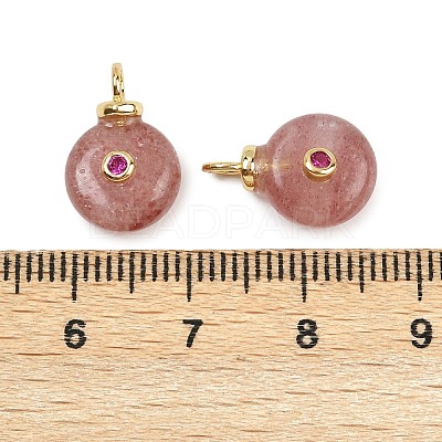 Natural Strawberry Quartz Pendants KK-B157-42B-02-1