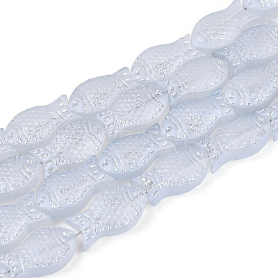 Frosted Glass Beads Strands GLAA-T023-40C-03-1