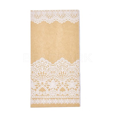 Lace Pattern Eco-Friendly Kraft Paper Bags AJEW-M207-B01-01-1