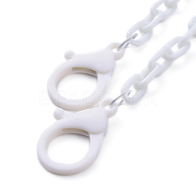 Personalized ABS Plastic Cable Chain Necklaces NJEW-JN02849-07-1