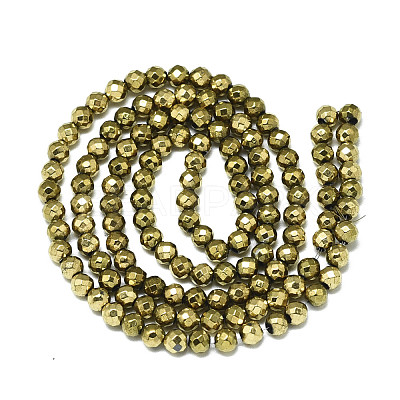 Electroplate Non-magnetic Synthetic Hematite Beads Strands G-S352-44A-01-1