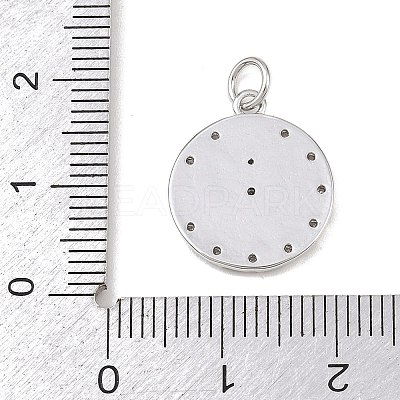 Brass Micro Pave Clear Cubic Zirconia Pendants KK-P339-20P-1