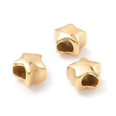 Ion Plating(IP) 304 Stainless Steel European Beads LS-STAS-M298-08G-1