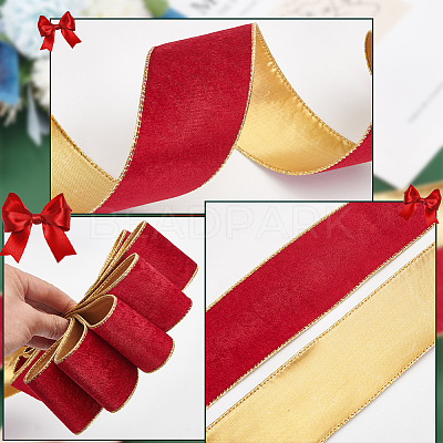 10 Yards Single Face Velvet Ribbons SRIB-WH0026-10B-1