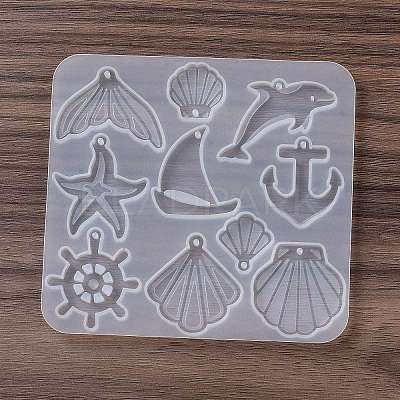 DIY Ocean Theme Pendants Silicone Molds DIY-C077-01A-1