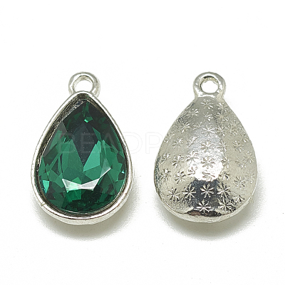 Alloy Glass Charms PALLOY-T028-7x10mm-15-1