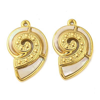 Natural Shell Pendants STAS-P341-01G-02-1