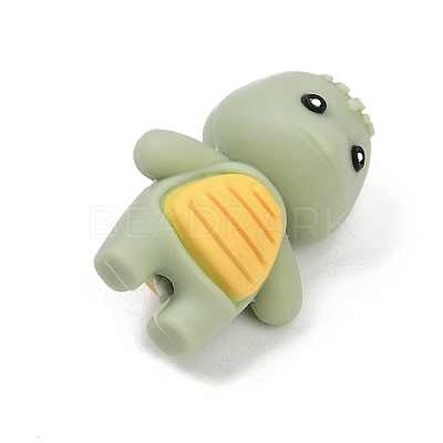 Tortoise Food Grade Silicone Focal Beads SIL-A009-02C-1
